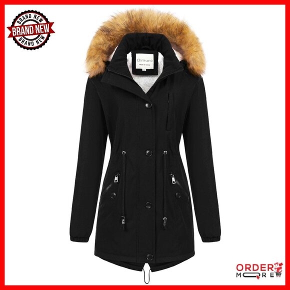 Women's Mid-Length Insulated Parka Windproof Waterproof Winter Coat